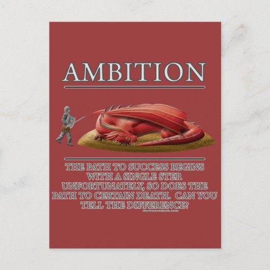 Ambition Fantasy (de)Motivator Postkarte (Vorderseite)