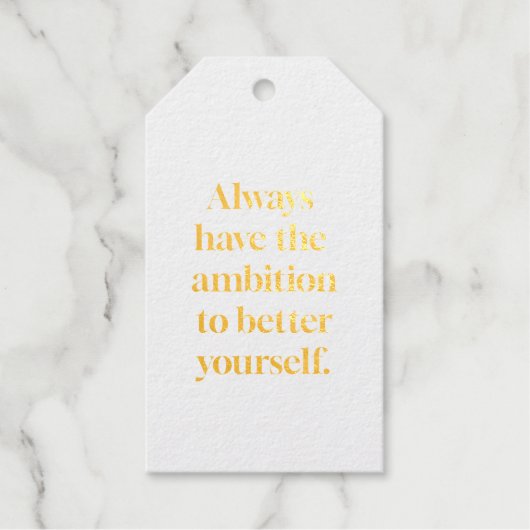 Ambition Foil Gift Tag Geschenkanhänger (Vorderseite)
