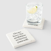 Ambition Marble Stone Untersetzer (Seitenansicht)