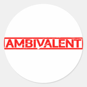 Ambivalente Briefmarke Runder Aufkleber