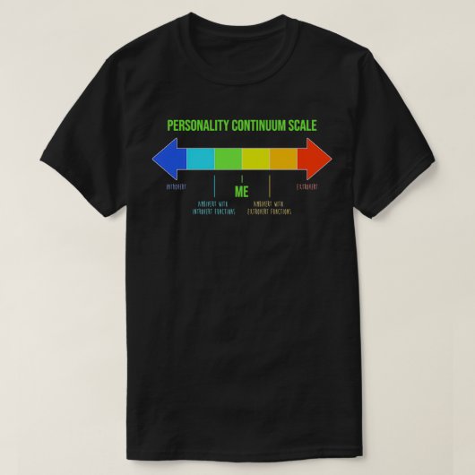 Ambivertierte Persönlichkeit Kontinuität T-Shirt (Design vorne)