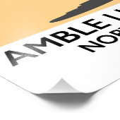 Amble Links Beach Northumberland Reiseposter Fotodruck (Ecke)