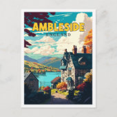 Ambleside England Vintage-Reiseillustration Postkarte (Vorderseite)