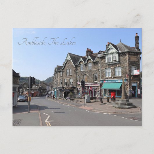Ambleside Town Centre, The Lakes, England Postkarte (Vorderseite)