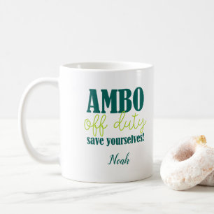Ambo-Ambulanzfahrer und paramedizinische Altersver Kaffeetasse
