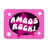 Ambo Driver Ambos Rock Funny Pink Magnet (Horizontal)