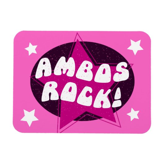 Ambo Driver Ambos Rock Funny Pink Magnet (Horizontal)