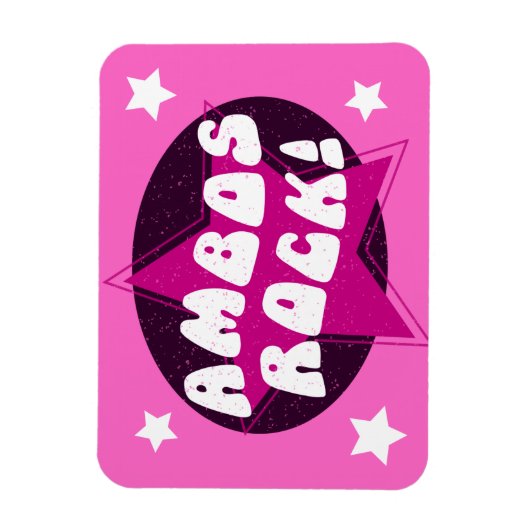 Ambo Driver Ambos Rock Funny Pink Magnet (Vertikal)