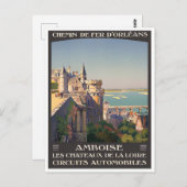 Amboise France Vintage Reise Postcard Postkarte (Vorne/Hinten)
