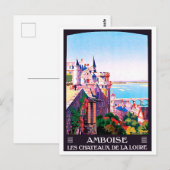 Amboise, mittelalterliche Burg, Frankreich Postkarte (Vorne/Hinten)