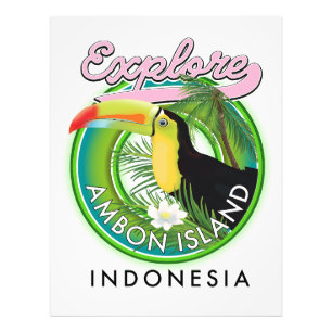 Ambon Island Indonesien - Reiselogo Fotodruck