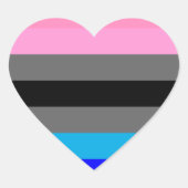 Ambonec Pride Flag Herz-Aufkleber (Vorderseite)