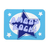 Ambos Rock Fun Blue Magnet (Horizontal)