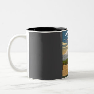 Amboseli National Park Africa Travel Poster Zweifarbige Tasse