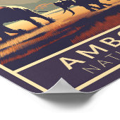 Amboseli Nationalpark Kenia Reisen Vintag Poster (Ecke)