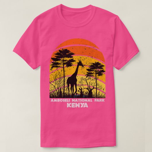 Amboseli Nationalpark Kenya Afrika Safari Premium T-Shirt (Design vorne)