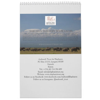 Amboseli Trust für Elefanten Babyboom-Kalender Kalender