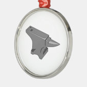 Amboss Silbernes Ornament (Links)