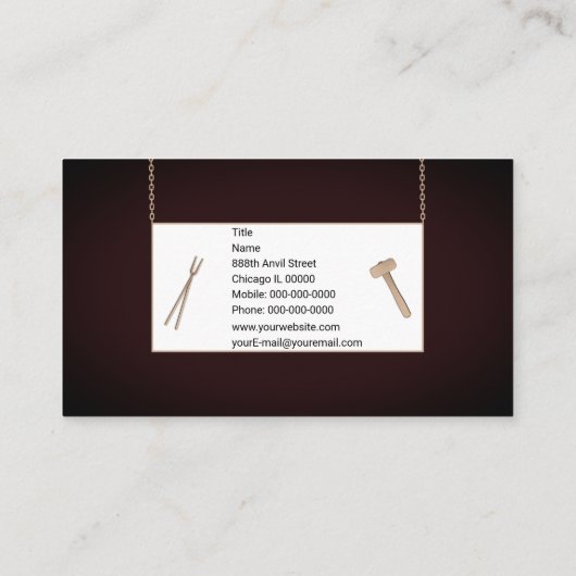 Amboss Visitenkarte (Rückseite)