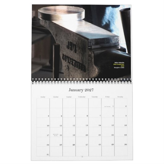Ambosse von WRABA für 2014 Gewohnheit Kalender (Jan 2027)