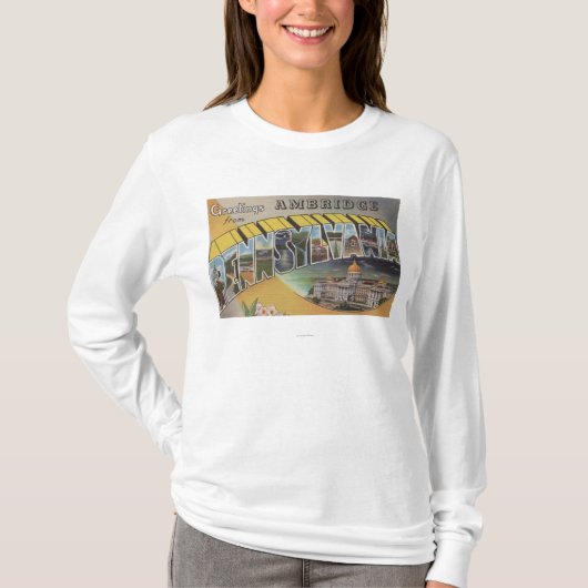 Ambridge, Pennsylvania - große Buchstabe-Szenen T-Shirt (Vorderseite)