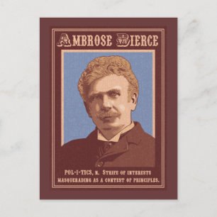 Ambrose Bierce - Politik Postkarte