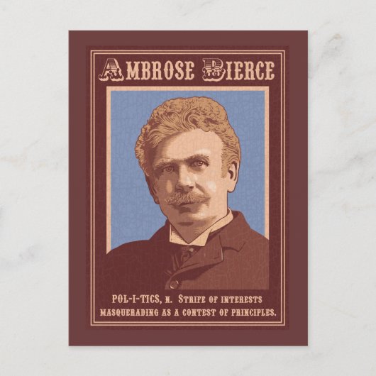 Ambrose Bierce - Politik Postkarte (Vorderseite)
