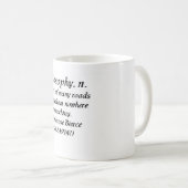 Ambrose Bierce über Philosophie Kaffeetasse (VorderseiteRechts)