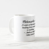 Ambrose Bierce über Philosophie Kaffeetasse (Vorderseite Links)