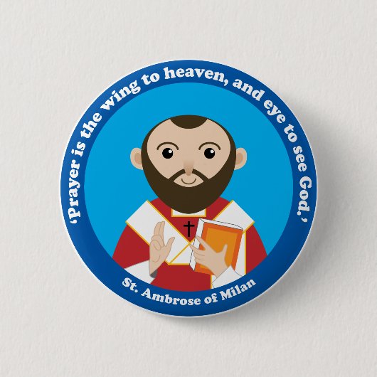 Ambrose von Mailand Button (Vorderseite)