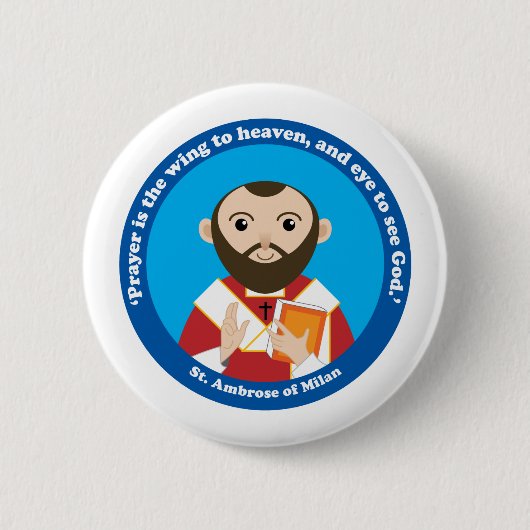 Ambrose von Mailand Button (Vorderseite)