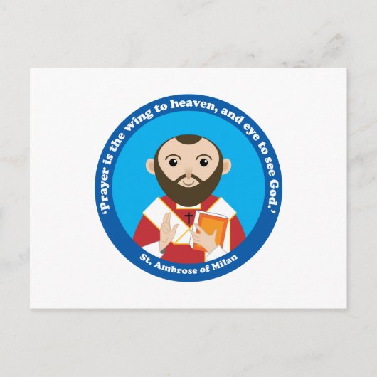 Ambrose von Mailand Postkarte (Vorderseite)