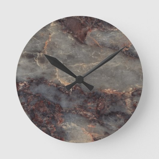 Ambrosia-dekorativer Stein - atemberaubende klare Runde Wanduhr (Vorderseite)