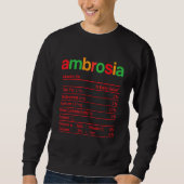 Ambrosia Nutrition Fact Erntedank Weihnachten Sweatshirt (Vorderseite)