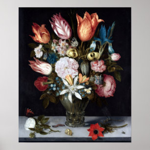Ambrosius Bosschaert Blume in Glass Poster
