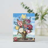 Ambrosius Bosschaert Bouquet von Blume an einer Ka Postkarte (Stehend Vorderseite)