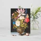 Ambrosius Bosschaert - Stillleben mit Blume Dankeskarte (Stehend Vorderseite)