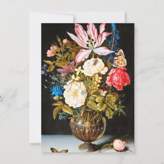 Ambrosius Bosschaert - Stillleben mit Blume Dankeskarte (Vorderseite)