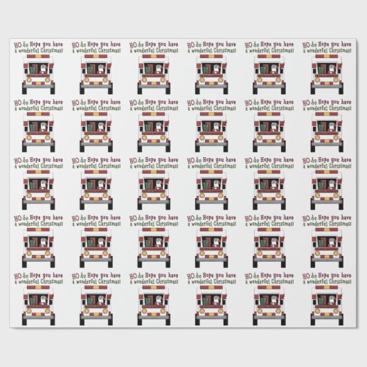 Ambulance Driver Santa Holiday Packpapier (Flach)