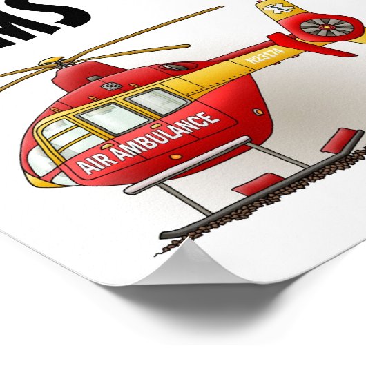 Ambulance EMS Vehicles Poster (Ecke)