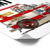 Ambulance EMT Vehicles Poster (Ecke)