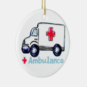 Ambulance-individuelle Name-Ornament Keramik Ornament (Rechts)