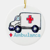 Ambulance-individuelle Name-Ornament Keramik Ornament (Vorne)