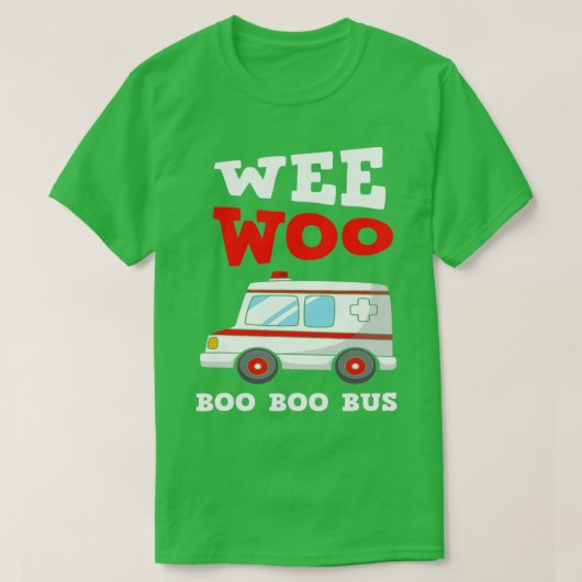 Ambulant Driver Erste Hilfe Wee Woo Boo Bus Funny T-Shirt (Design vorne)