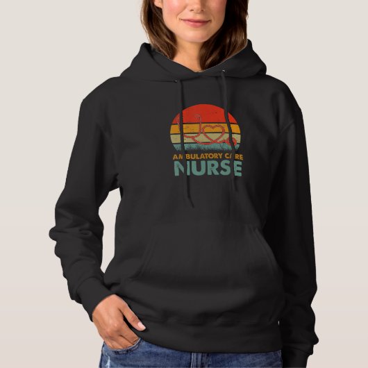 Ambulante Pflegeversorgung Krankenschwester Retro Hoodie (Vorderseite)