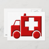 Ambulanz / EMT Postkarte (Vorne/Hinten)