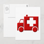 Ambulanz / EMT Postkarte (Vorne/Hinten)