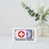 Ambulanzdesign, EMT, paramedic Visitenkarte (Stehend Vorderseite)