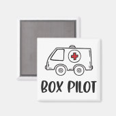 Ambulanzfahrer EMS Paramedic Box Pilot Magnet (Vorderseite/Rückseite)