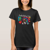 Ambulatory Care Nurse Tie Dye Love Heart Stethosco T-Shirt (Vorderseite)